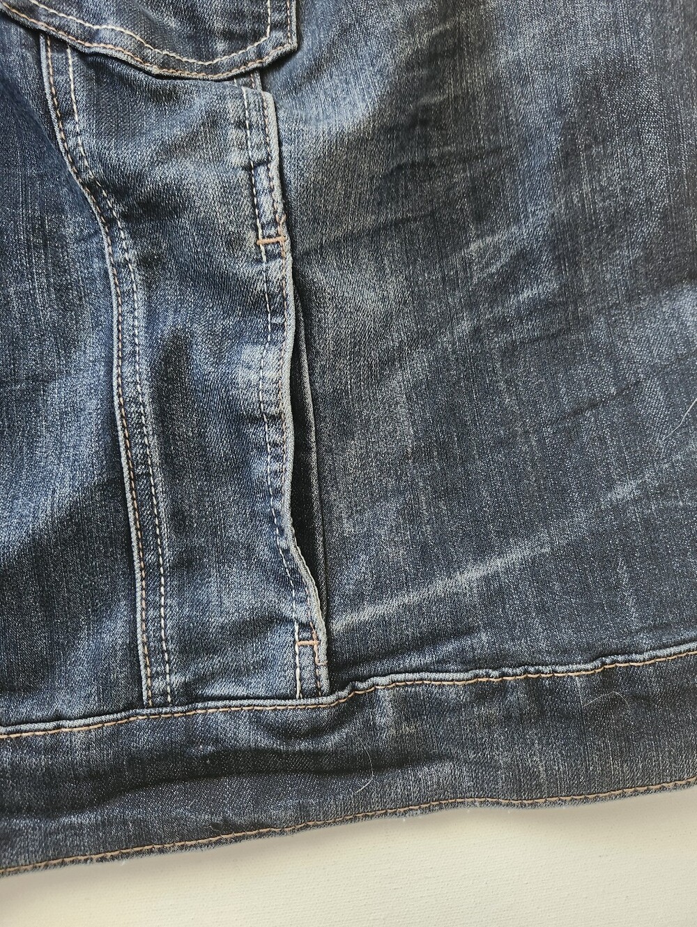 Maurice's Womens Dark Wash  DistressedDenim Vest Plus Size 3X - Picture 5 of 12